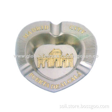 Souvenir ashtray, zinc alloy in relief logo, customized designs/logos welcomedNew
